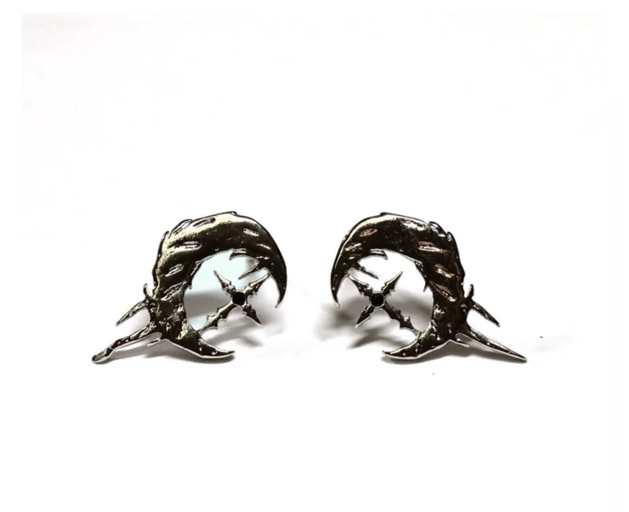 CRESCENT CROSS EARRINGS