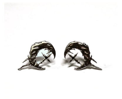 CRESCENT CROSS EARRINGS