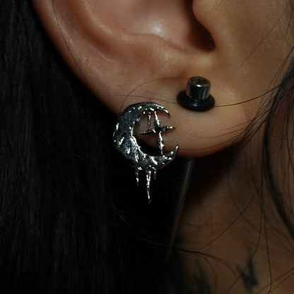 CRESCENT CROSS EARRINGS